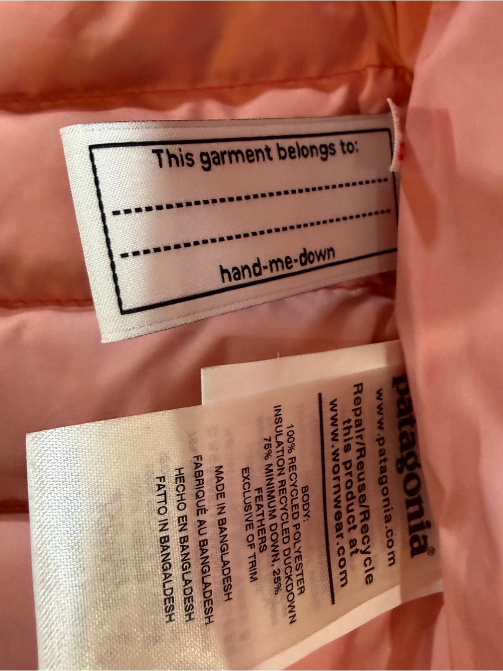 Patagonia Kids Pink Puffer Vest Sz 6-12m - Picture 6 of 8